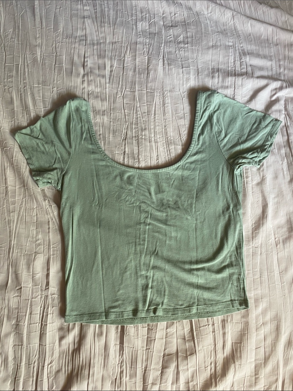 Mint green crop top